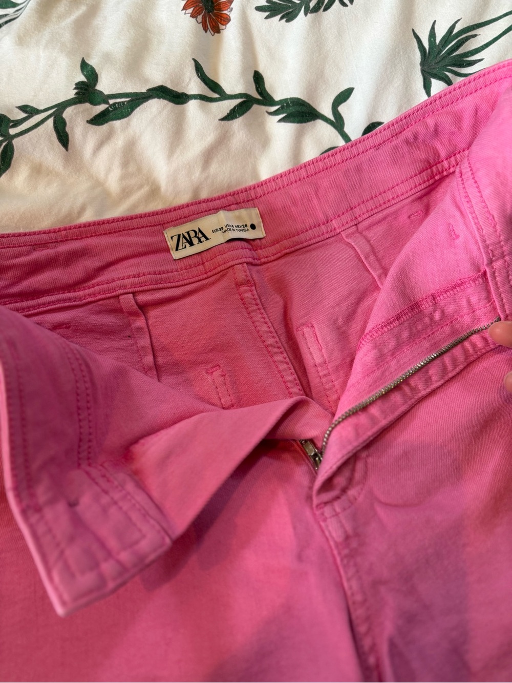 ZARA Hot Pink Denim Jeans